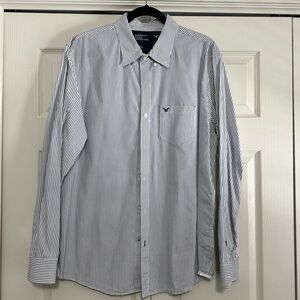 American Eagle Outfitters Casual‎ Button Down Shirt Vintage Fit Striped XL EUC